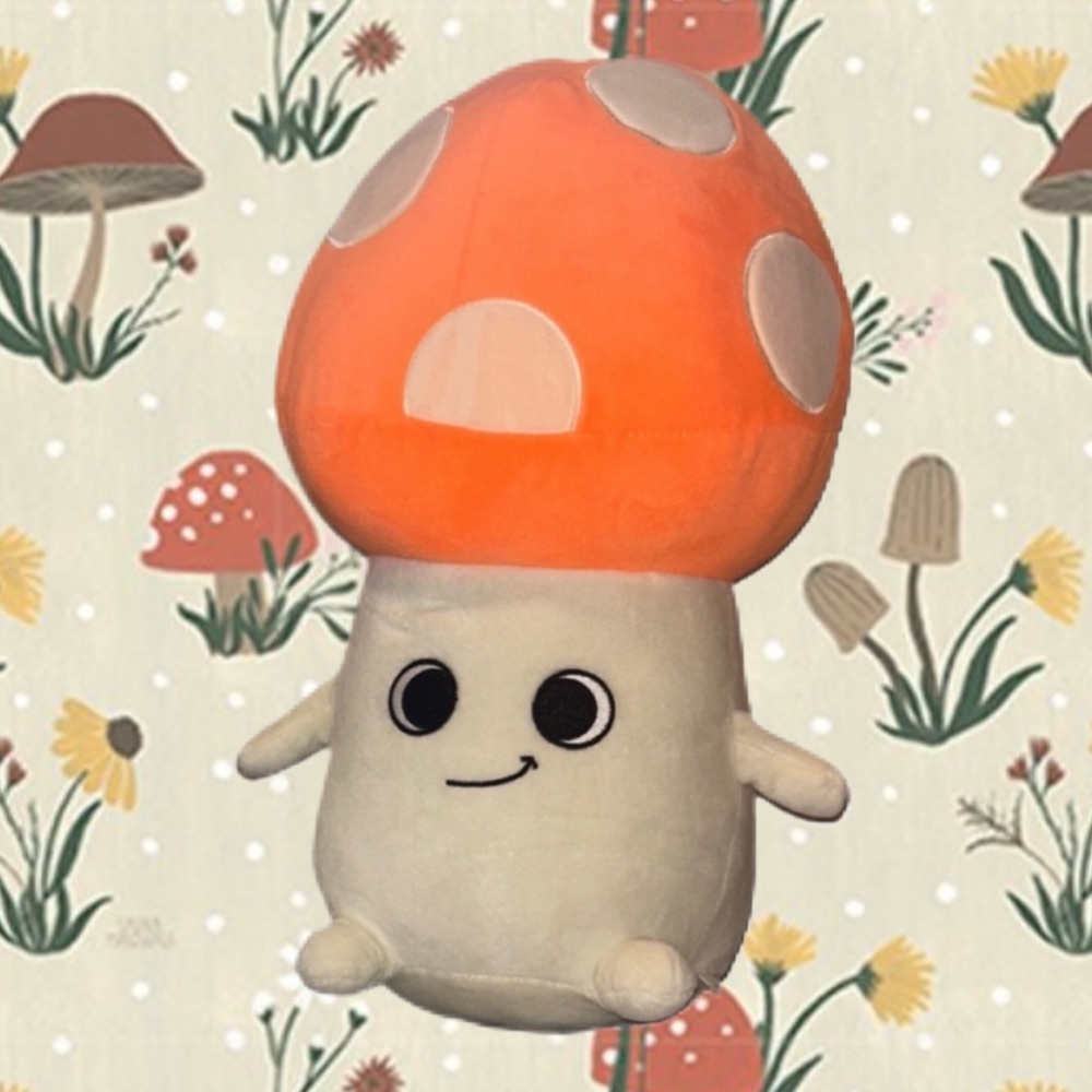 🩵3/$18🩵 Orange and White Plush Mushroom Decor Plushie Toy